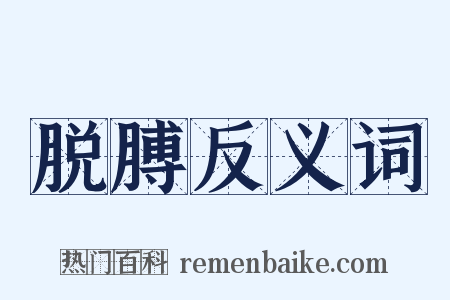脱膊反义词是什么意思的图片